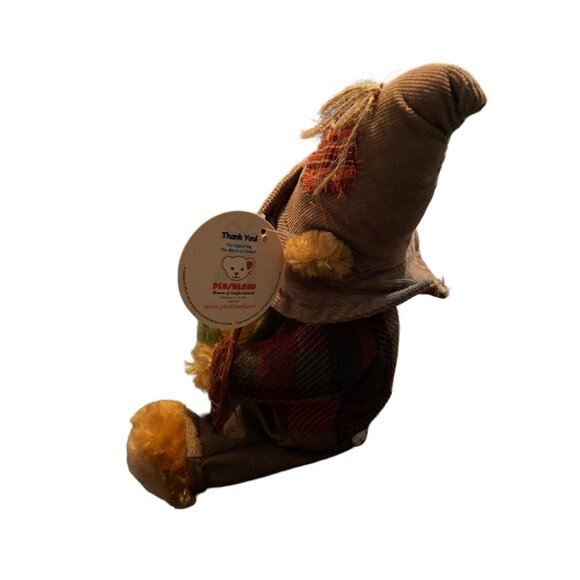 March Of Dimes Scarecrow Bear Bean Bag Plush Decor Corn Hat Plaid Coat Autumn - Picture 5 of 10
